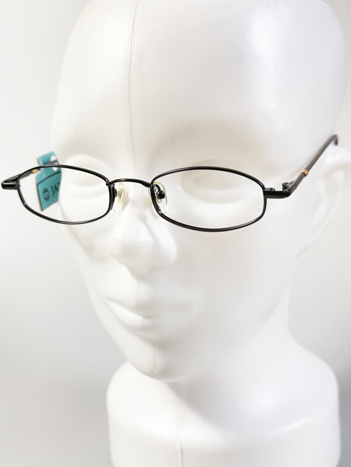 90s JAZZ 블랙 메탈 슬림 스퀘어 프레임 빈티지 안경 상품이미지8