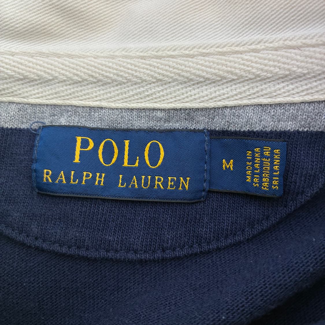 Polo 폴로 랄프로렌 신형 네이비 그레이 배색 아이코닉 럭비티 상품이미지5