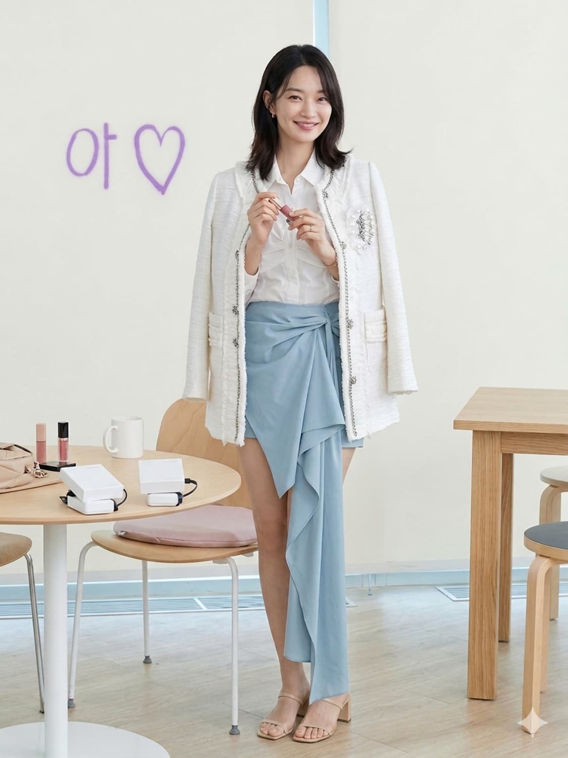 이태리 더베라 체인 트위드 자켓 상품이미지1