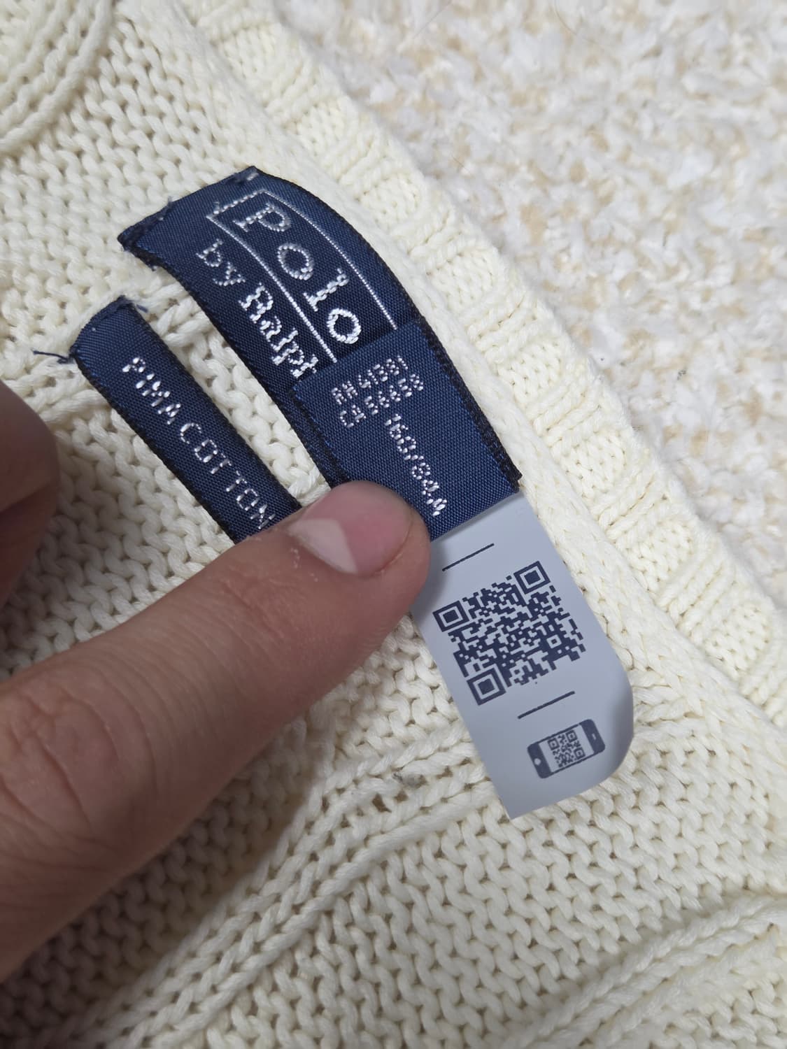 [폴로 랄프로렌] 피마 코튼 브이넥 케이블 니트 | 00262 상품이미지4