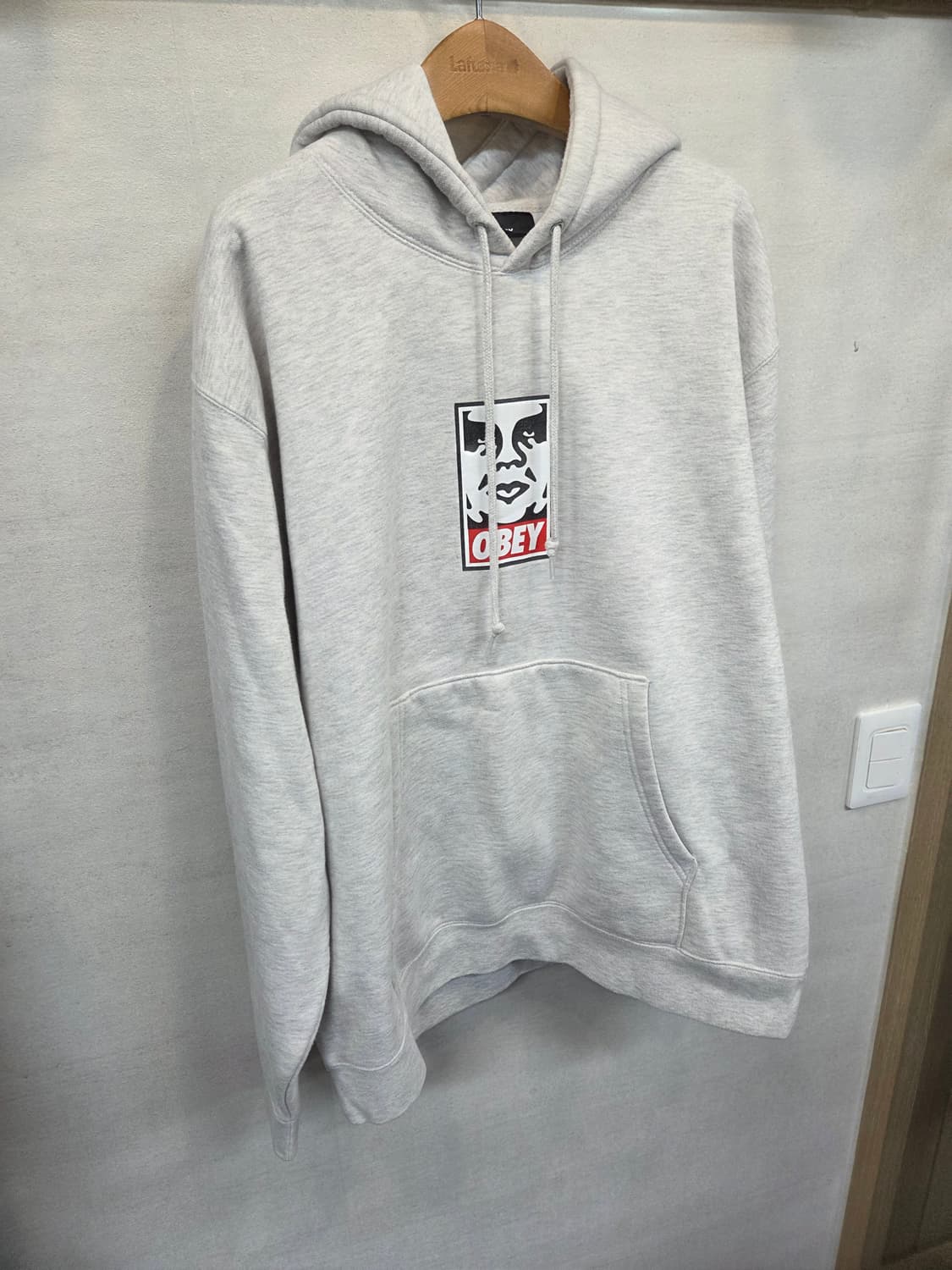 오베이 아이콘 페이스 기모 후드티 xl 상품이미지5