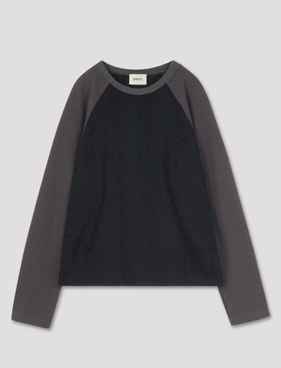 페스토 pesto TWIST T-SHIRT BLACK 롱슬리브 니트 상품이미지1