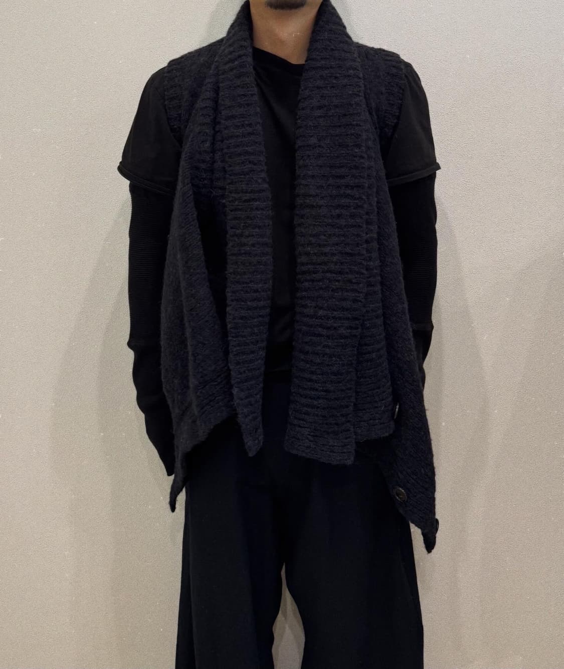 앤드뮐미스터 레이어드 울 알파카 베스트 상품이미지2