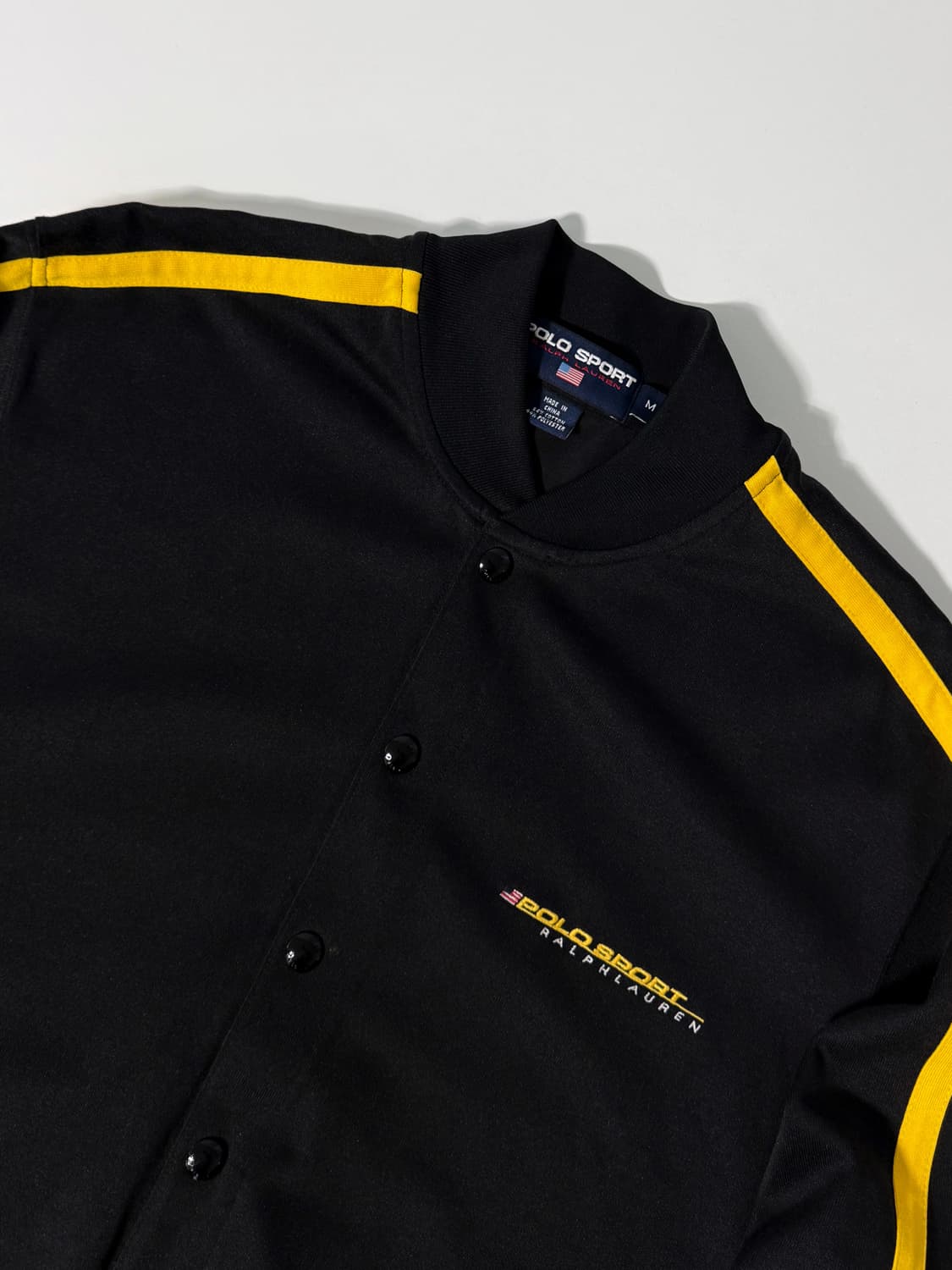 폴로스포츠 00‘s 루즈핏 자수 로고 트랙 버튼다운 바시티 자켓 상품이미지4
