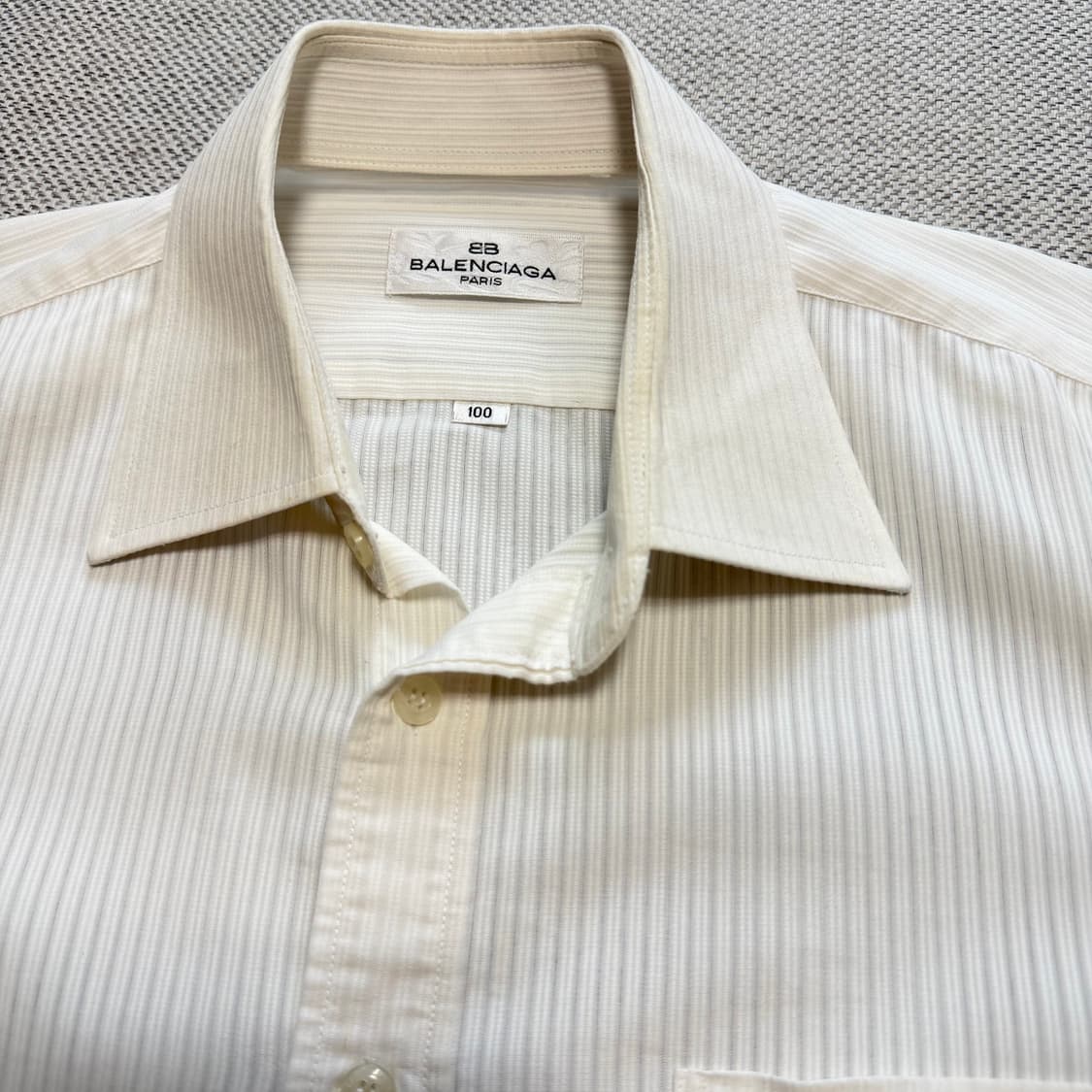 90s 발렌시아가 스트라이프 반팔 셔츠 상품이미지2