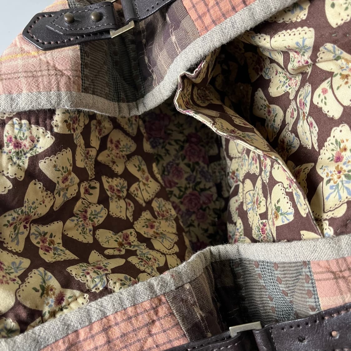 [JPN] 빈티지 핸드메이드 퀼팅 토트백 상품이미지4