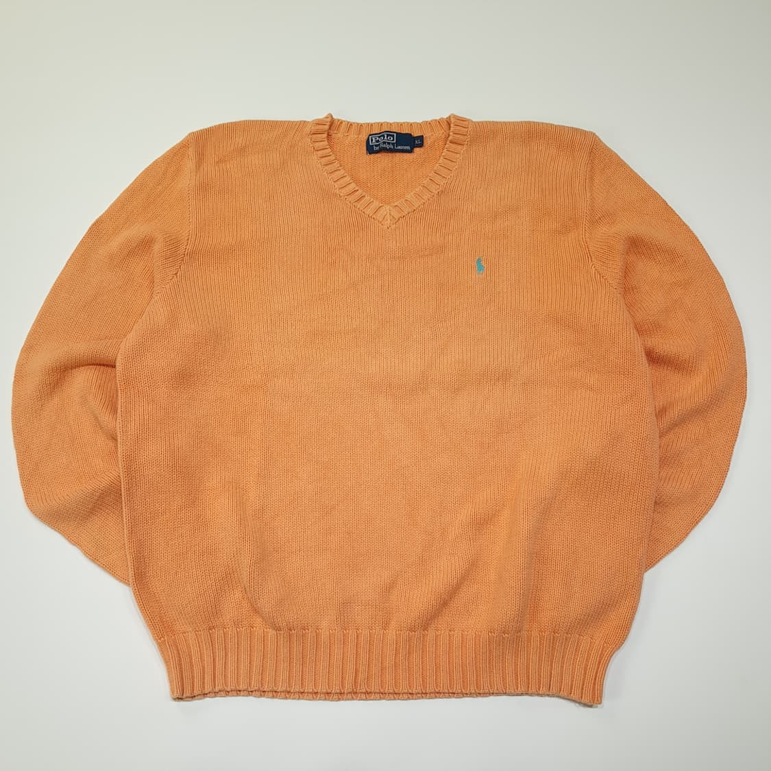CL056 XL 폴로 랄프로렌 90s 소프트 오렌지 & 틸 포니 100 상품이미지1