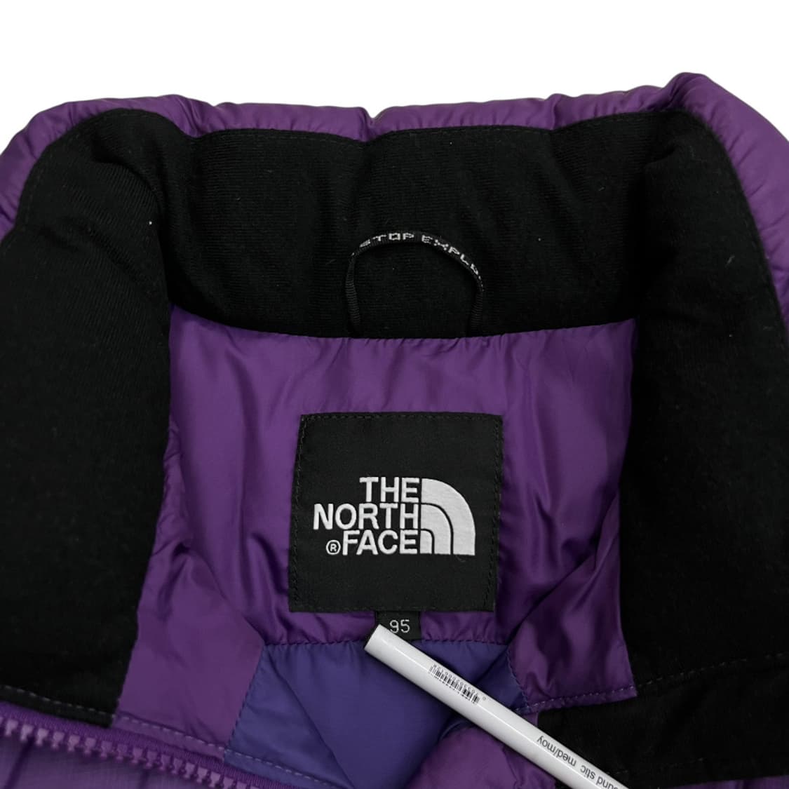 노스페이스 로고 퍼플 패딩조끼 95 상품이미지5