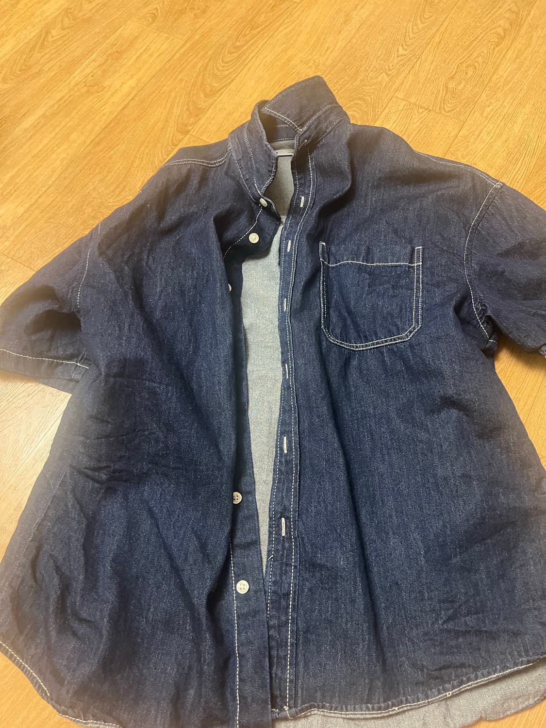 스파오 반팔 자켓 진청 L 상품이미지1