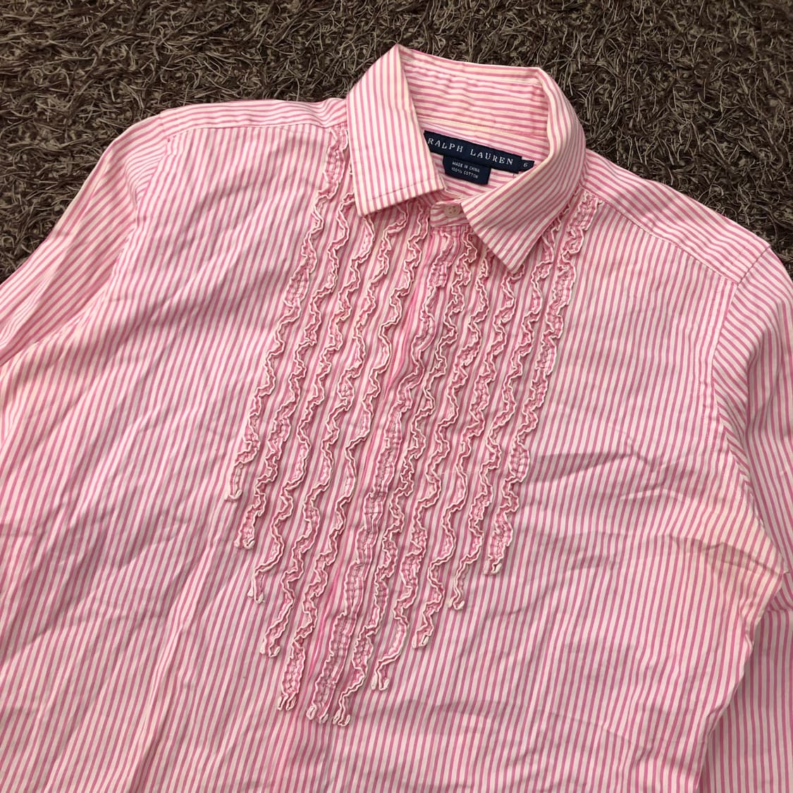 폴로 랄프로렌 핑크 스트라이프 셔츠 상품이미지2
