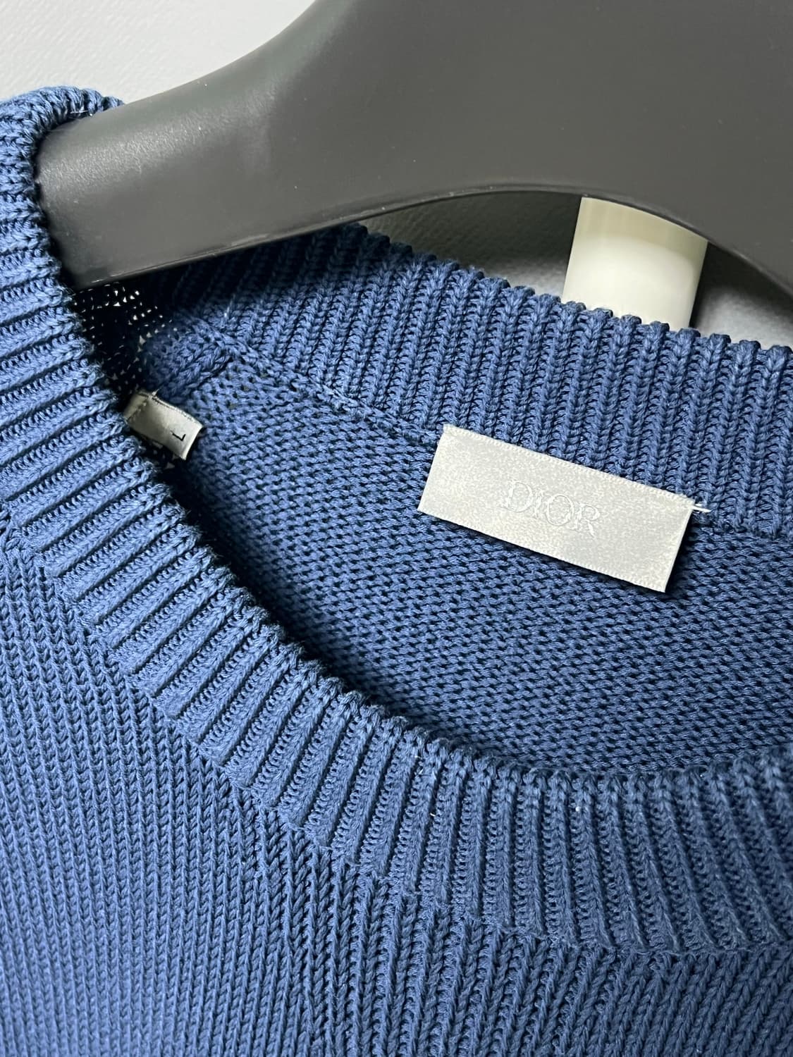 [정품] 드라이 O / 디올 인서트 니트 네이비 L 상품이미지3