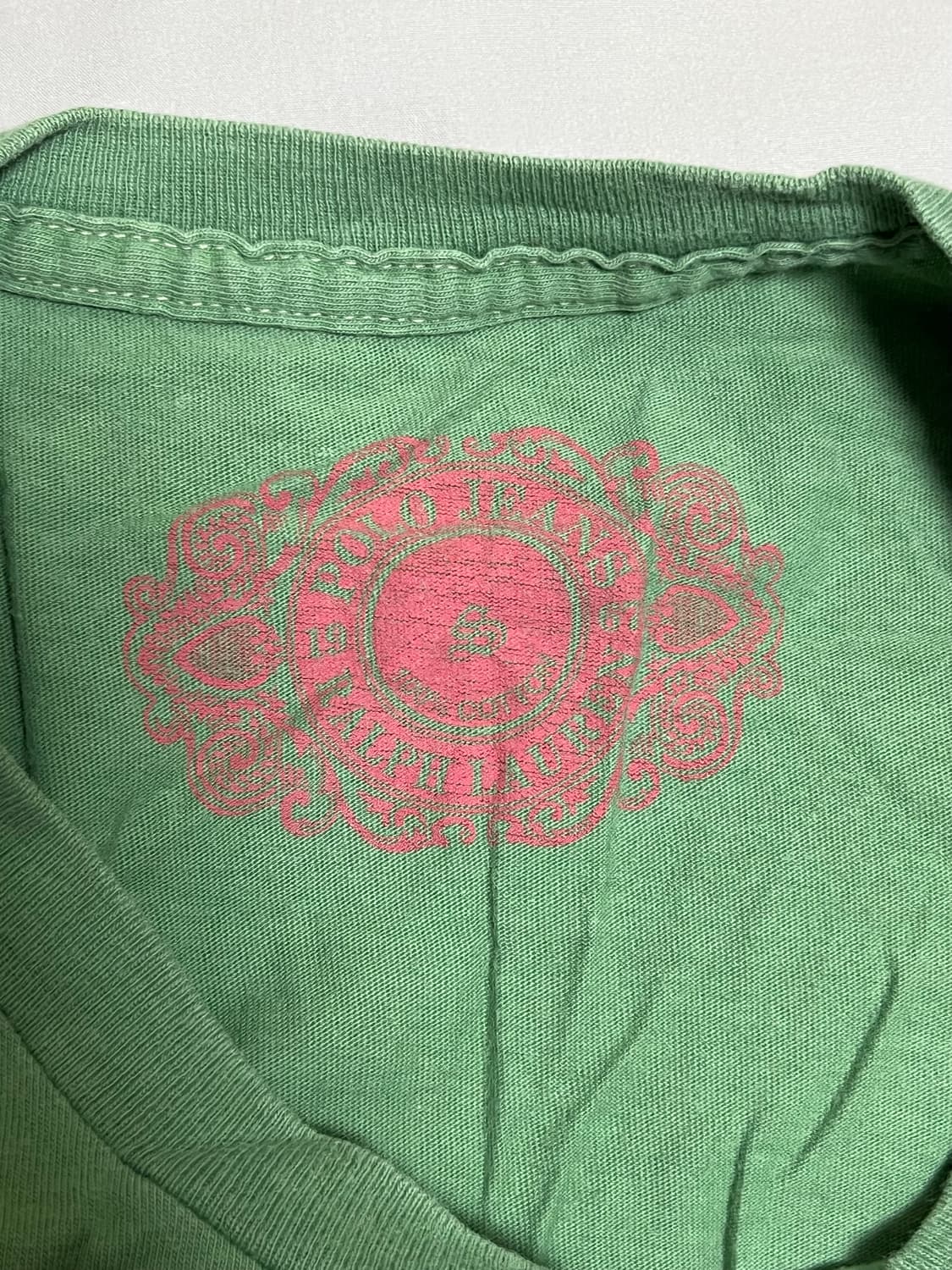 빈티지 폴로 진스 반팔티 S 상품이미지3