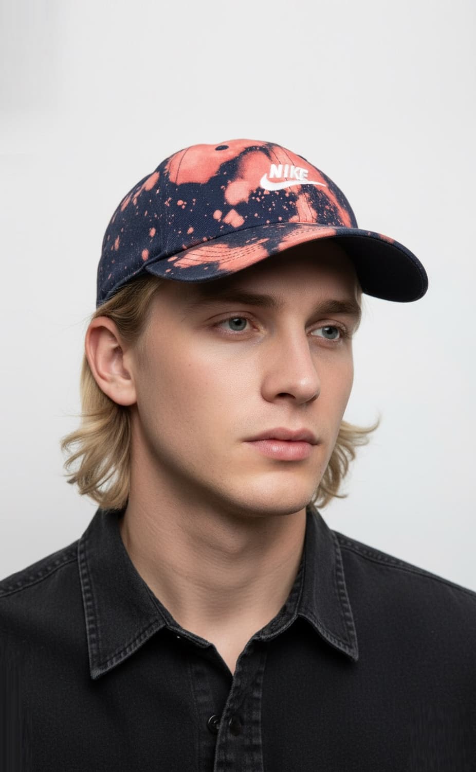 NIKE 나이키 초레어 빈티지 커스텀 타이다이 네이비/핑크 볼캡 모자 상품이미지2