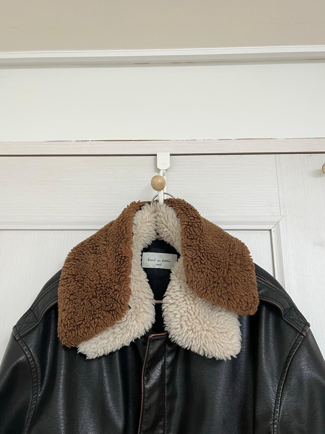 바질인보틀 레더 블루종 자켓(카라 탈부착) 상품이미지10