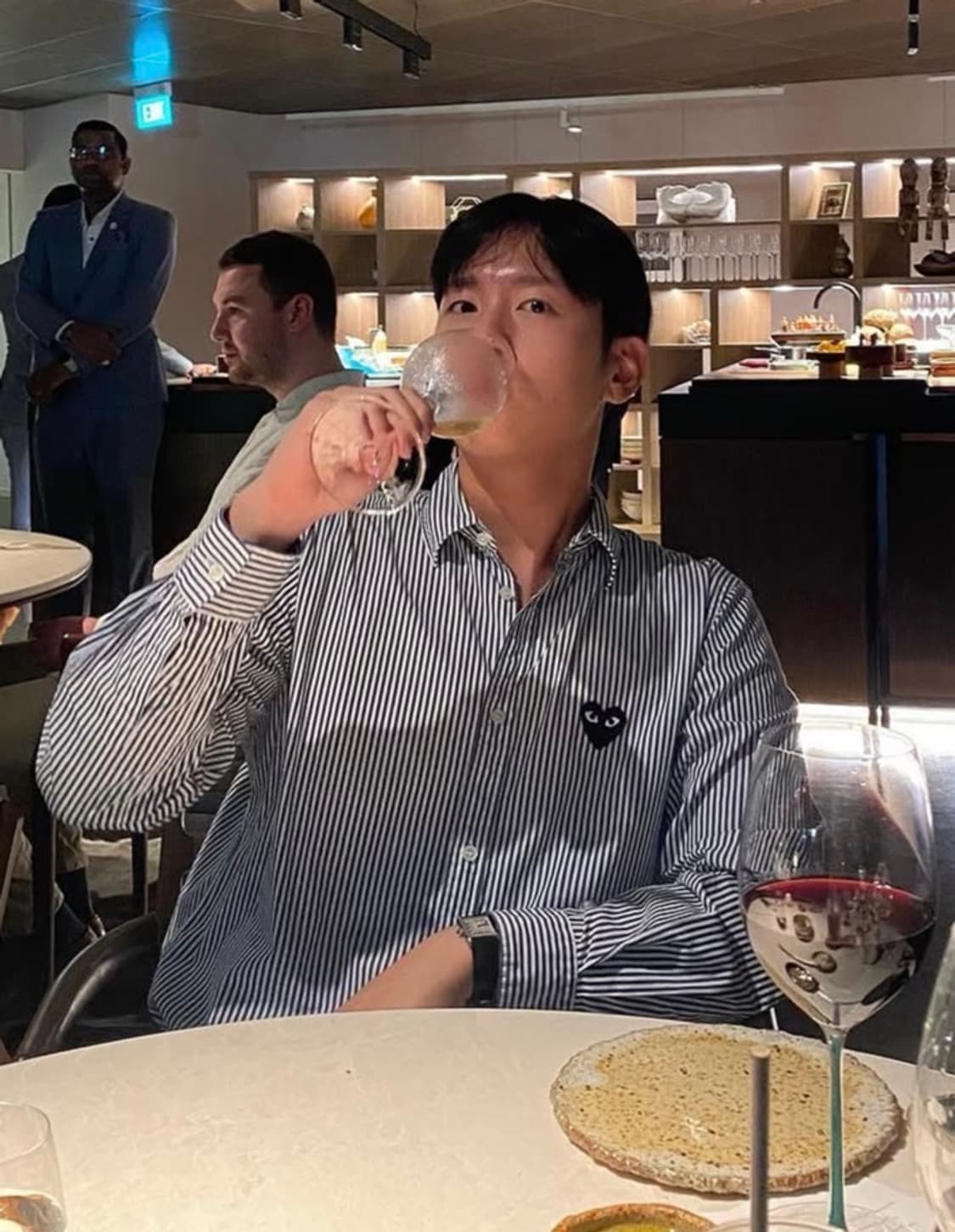 정품) 꼼데가르송 스트라이프 셔츠 m 상품이미지1