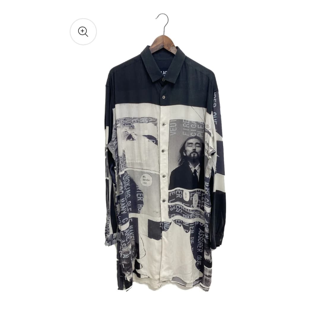 요지야마모토 블랙스캔들 사이드 버튼 셔츠 상품이미지1