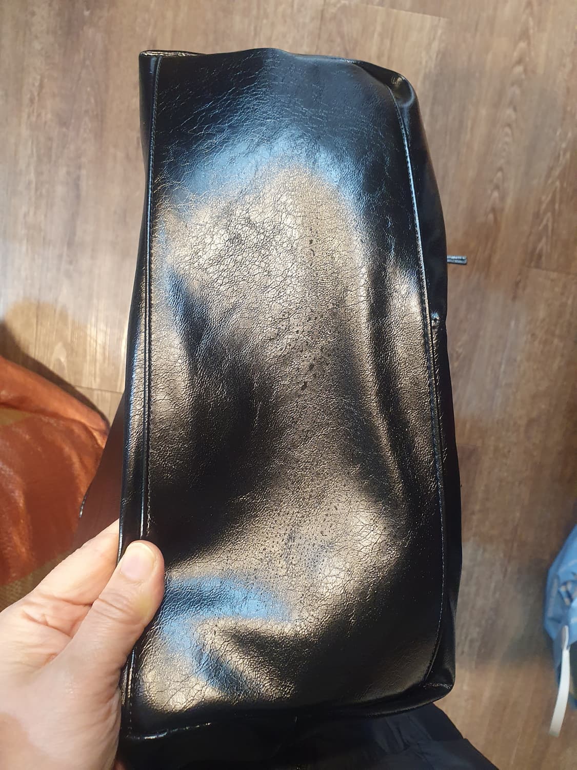 마뗑킴 블랙 레더 숄더백 상품이미지6