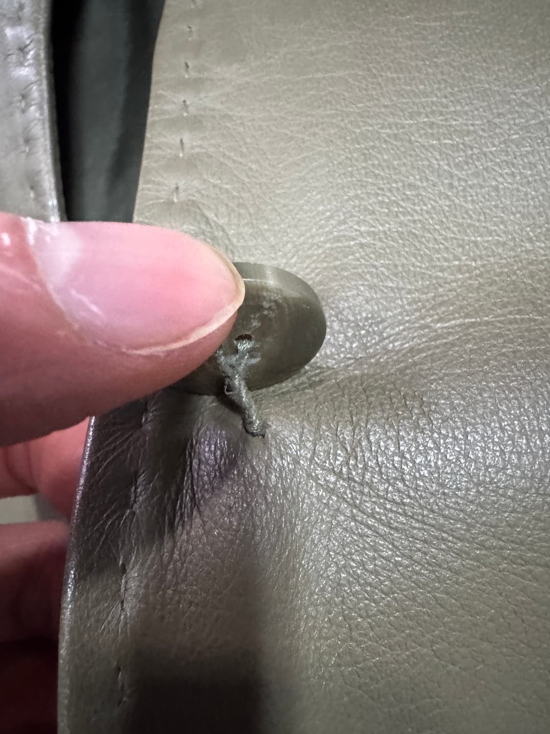 여성 빈티지 올리브 카키 리얼 양가죽 자켓 55 S 상품이미지6