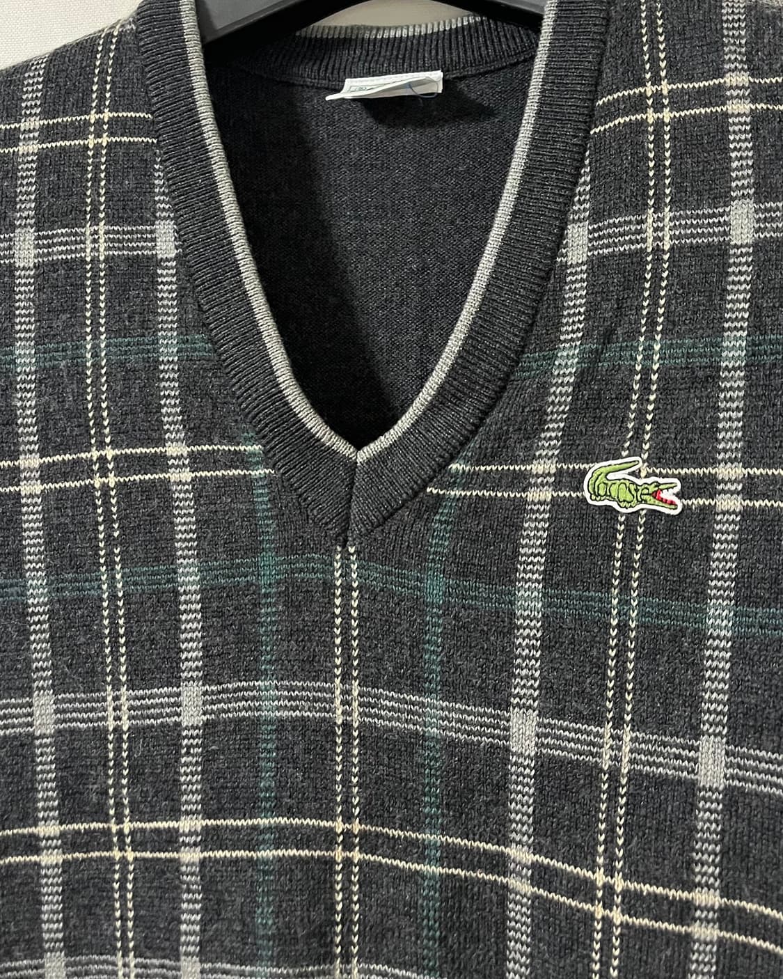 라코스테 체크 니트 조끼 베스트 상품이미지6