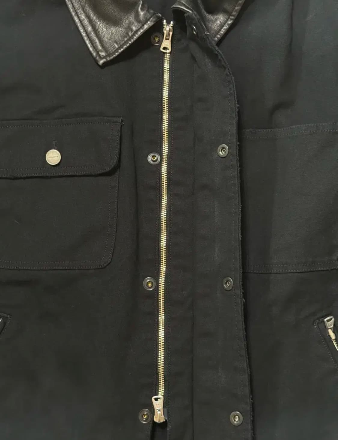 (105) 인사일런스 24ss 레더카라 흑청자켓 상품이미지8