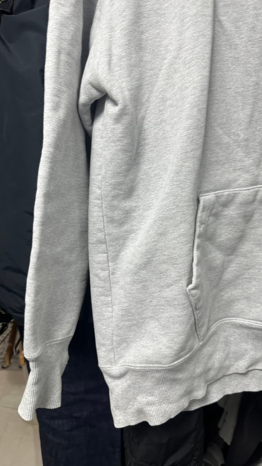 니들워크 헤비 무지 그레이 스웻 후드티 38 상품이미지4