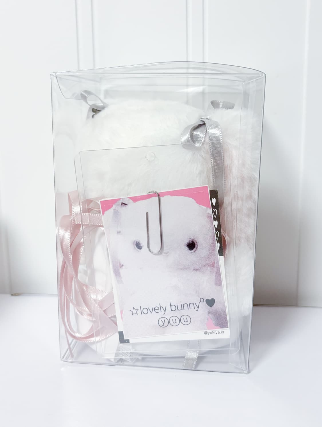 유키야 Yukiya 20cm 토끼 (화이트핑크) 핸드메이드 인형 상품이미지7