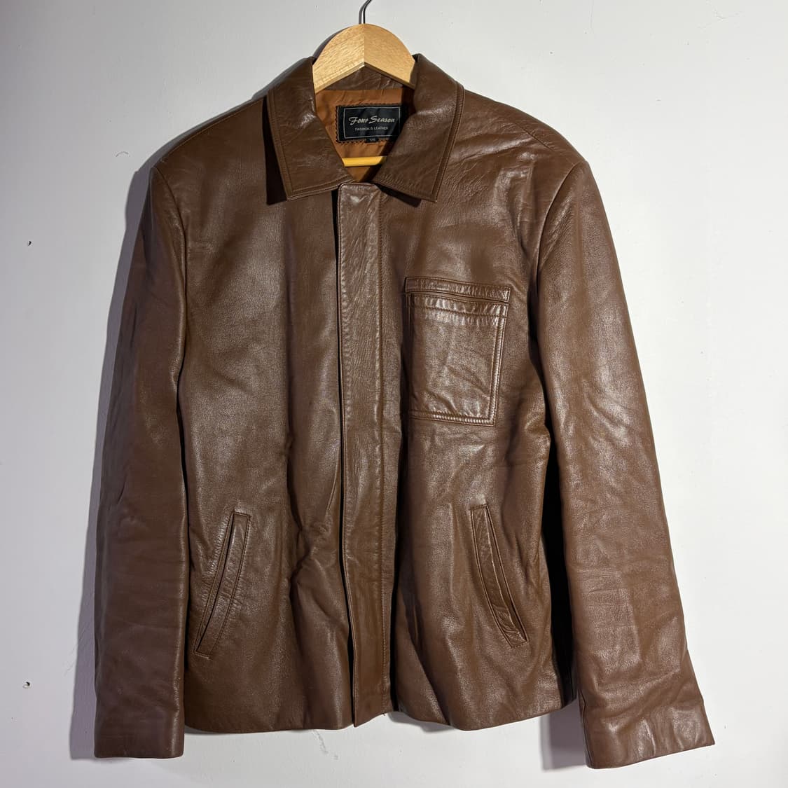 포시즌스 빈티지 레더 자켓 상품이미지1