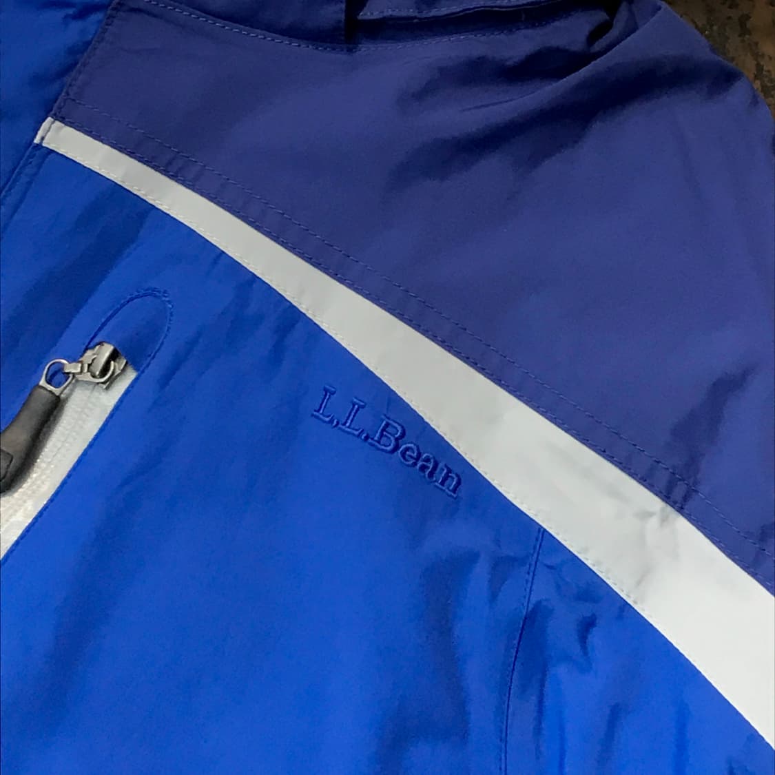 엘엘빈 투웨이 집업 블루 후드 패딩 점퍼 남성 110 사이즈  상품이미지4