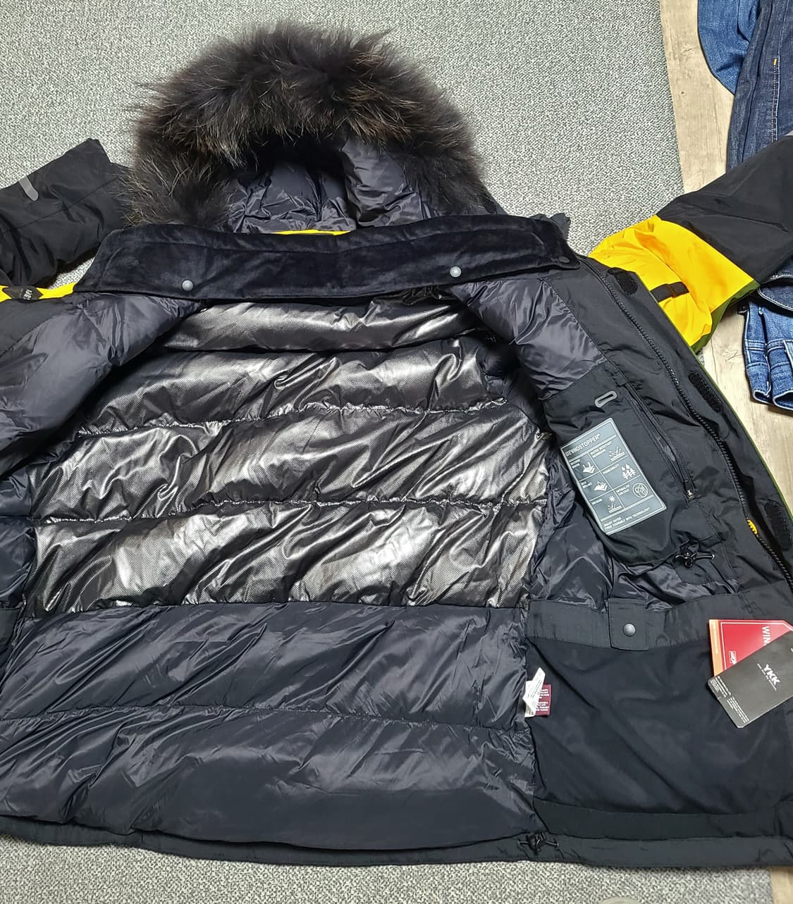 고어텍스 윈드스토퍼 대장급 거위구스패딩 100L 새제품 상품이미지4