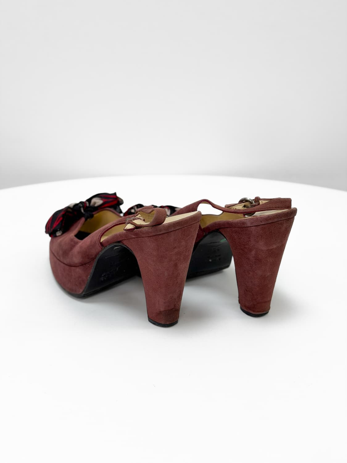 미우미우 스웨이드 리본 플랫폼 힐 36 상품이미지6