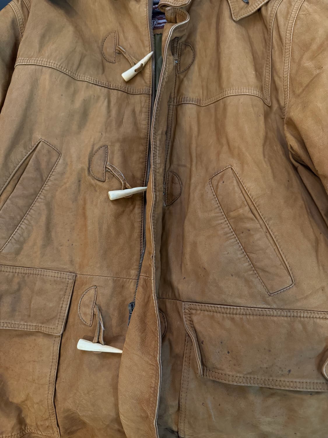 90s 말보로 클래식 스웨이드 통가죽 코트 브라운 상품이미지2