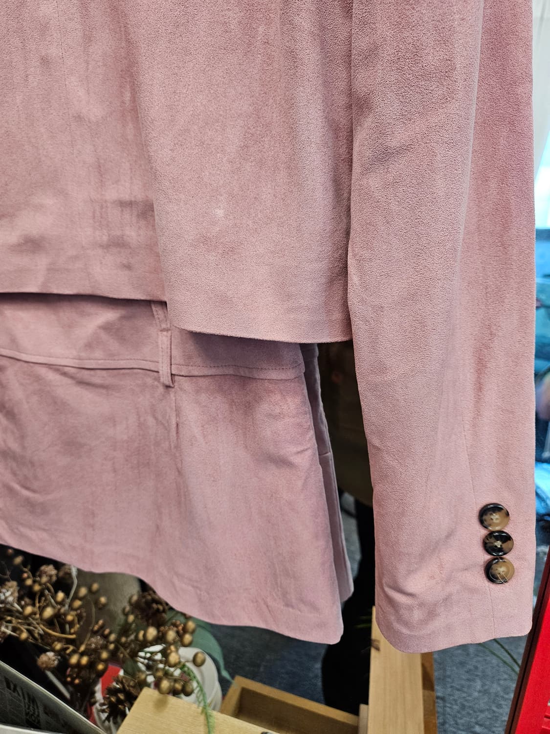 새상품) 스웨이드 셋업 S 상품이미지5