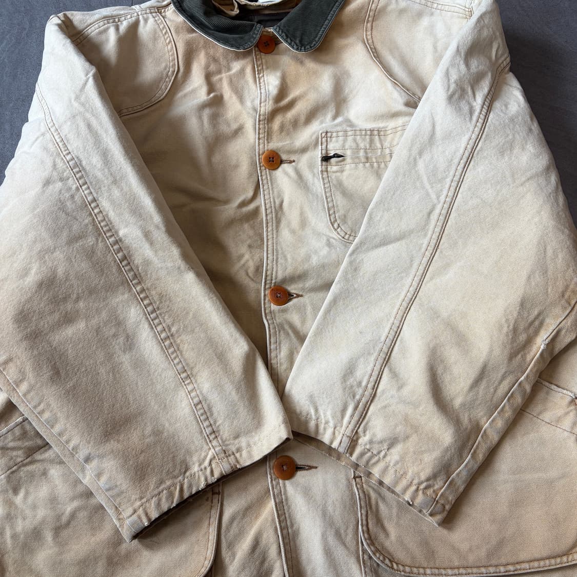 90s L.L.bean 90년대 미국 생산 엘엘빈 베이지 헌팅 자켓 상품이미지6