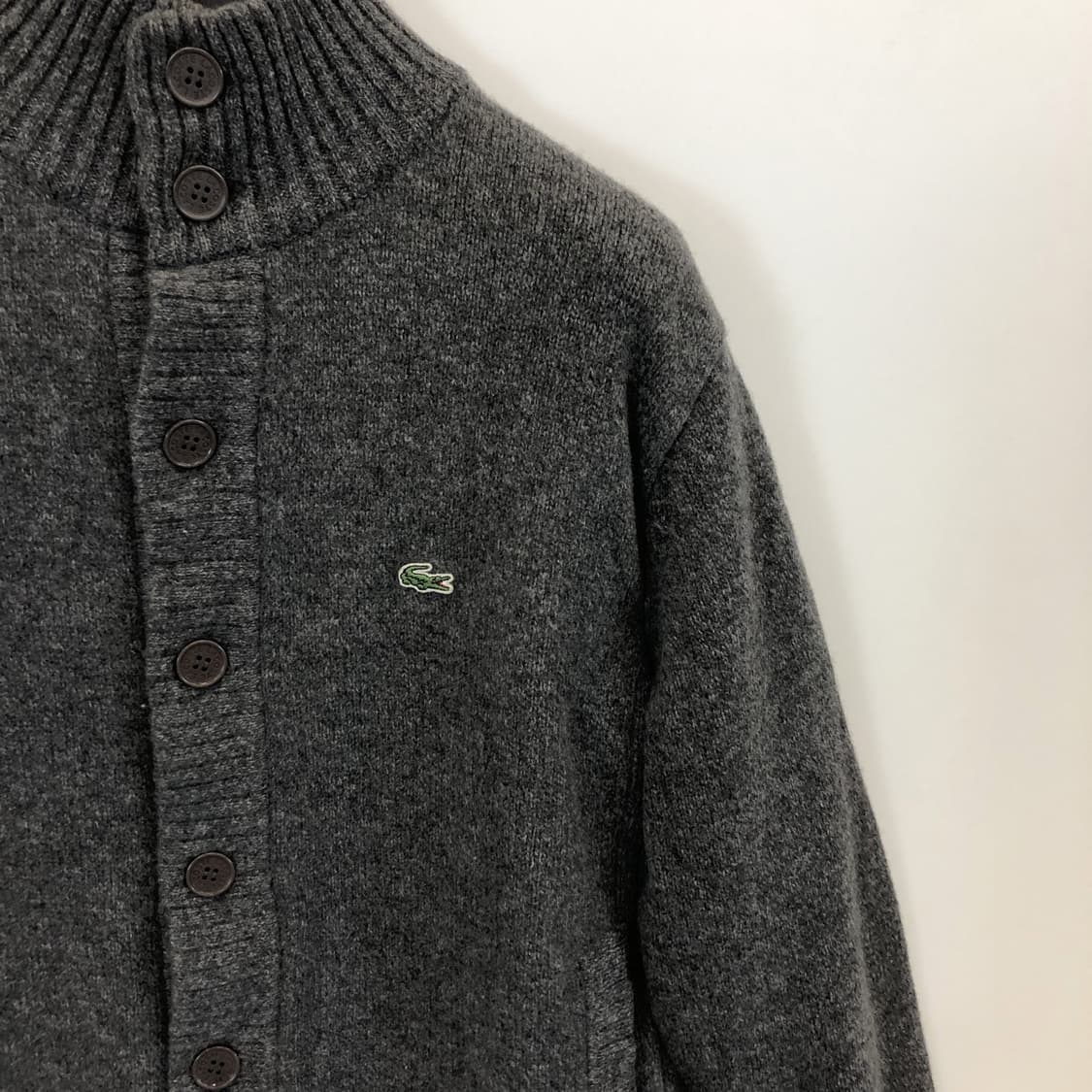 라코스테 울 100% 패치로고 니트가디건 100 상품이미지2