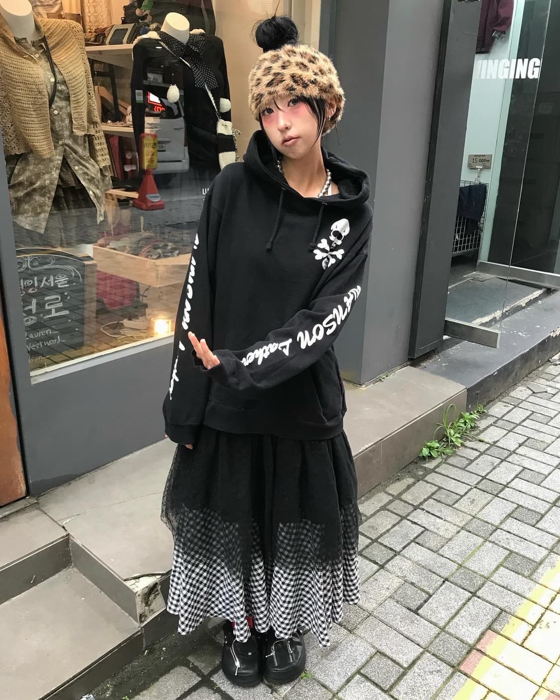 Vanson Skull Logo Hoodie 상품이미지2