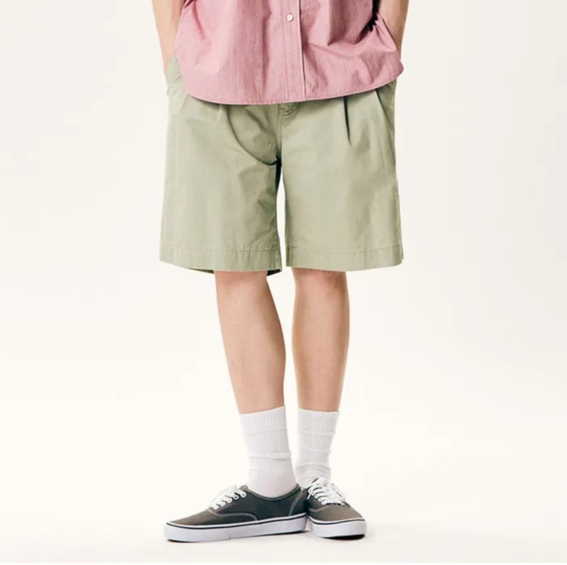 [새상품]에스피오나지 Double Pleats Chino Shorts   상품이미지1