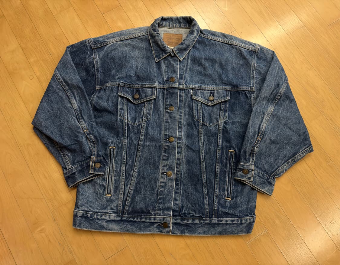 [리바이스] 90s USA 오리지널 빈티지 화이트탭 오버핏 데님 자켓 상품이미지1