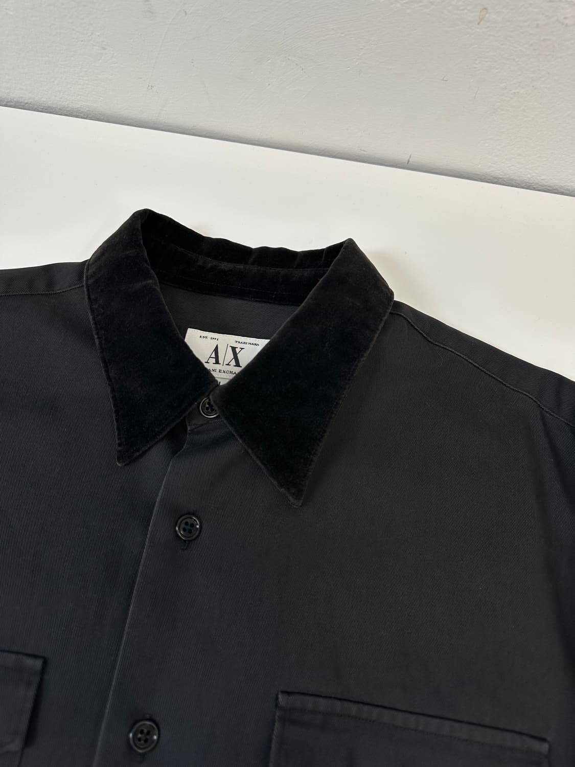 아르마니 익스체인지 투포켓 셔츠 블랙 상품이미지2