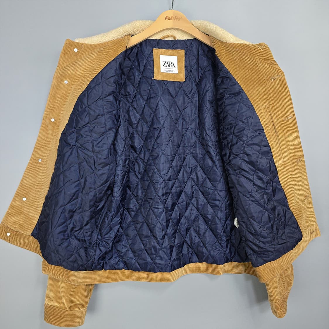 자라(ZARA) 코듀로이 골덴 퍼카라 자켓 XL 상품이미지5