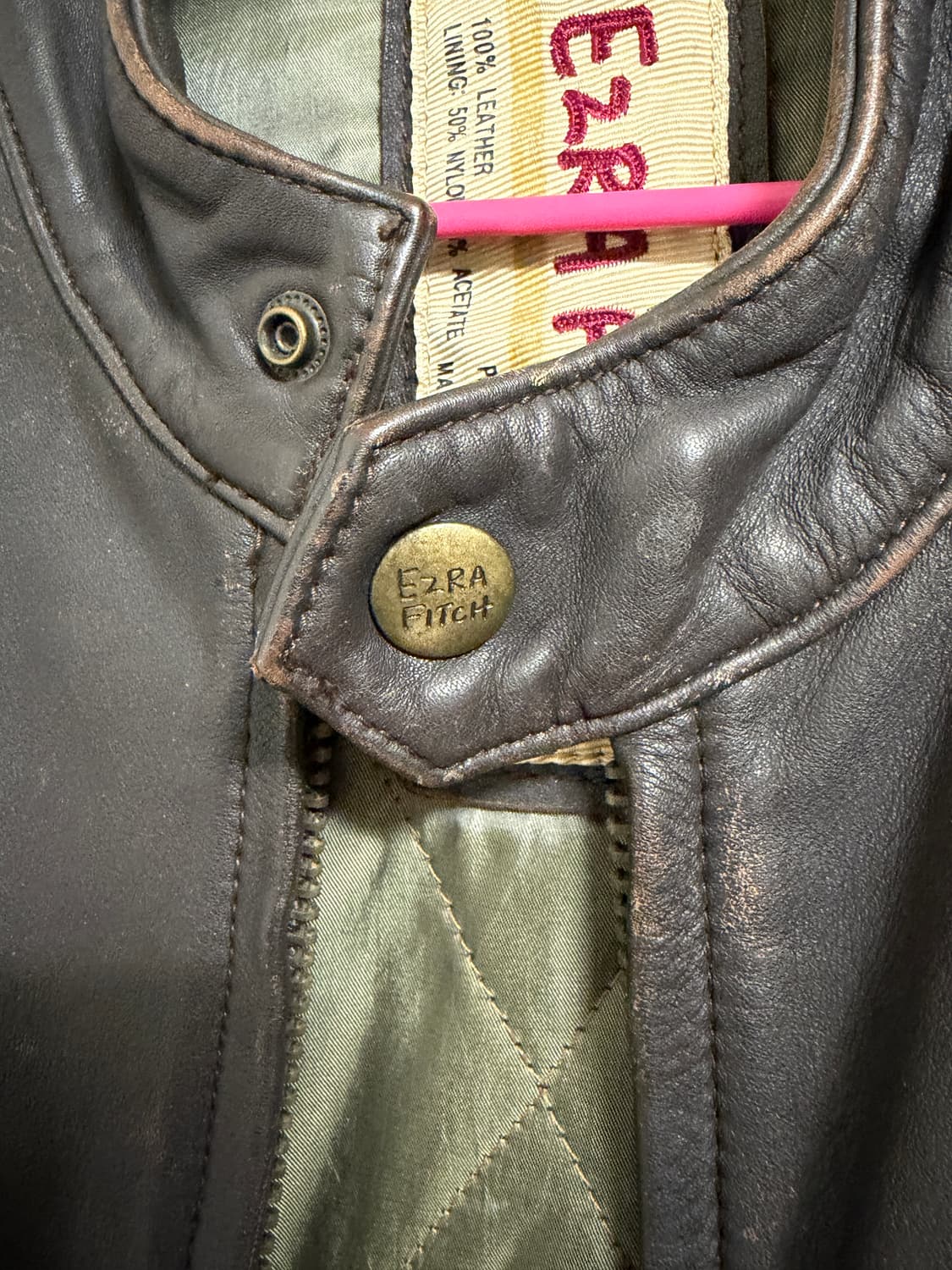 Ezra fitch 레더 자켓 L 빈티지 가죽 자켓 상품이미지4