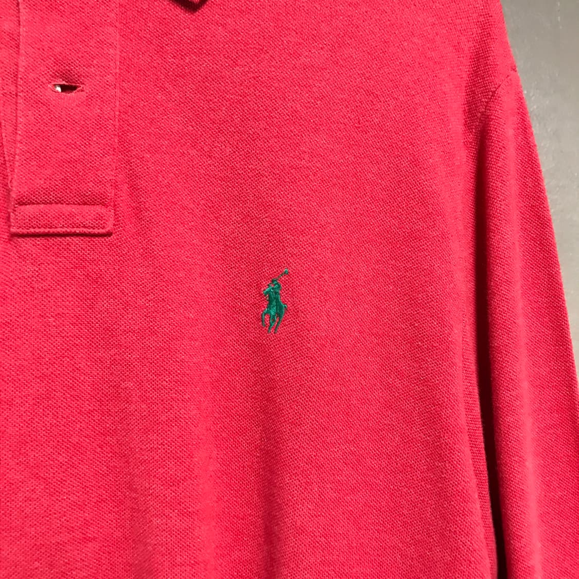 폴로 랄프로렌 PK 긴팔 카라티 레드 L 상품이미지4