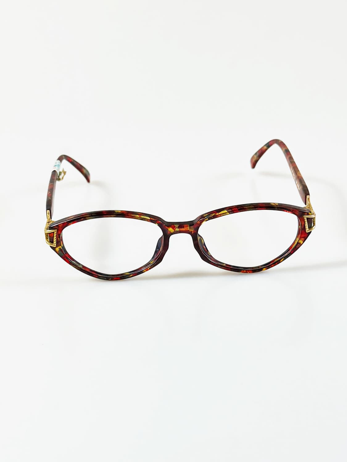 90s CANTABILE 패턴 뿔테 오벌 프레임 빈티지 안경 상품이미지1