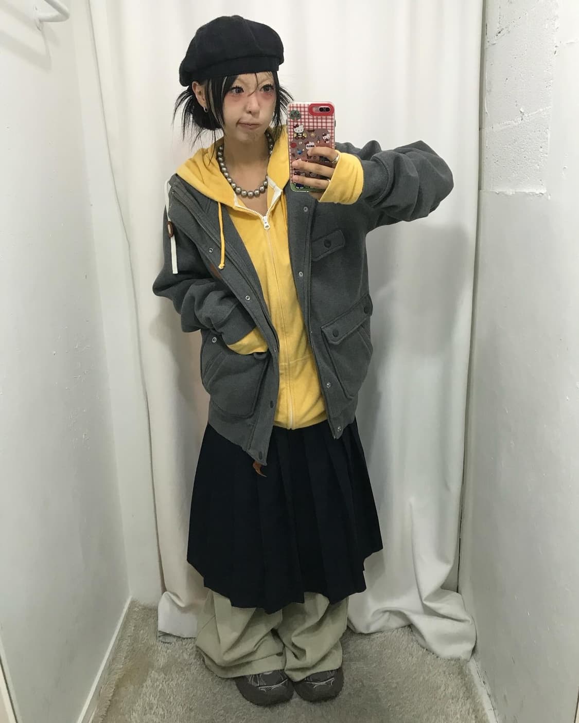 Stussy Logo Yellow Hood Zip-Up 상품이미지3