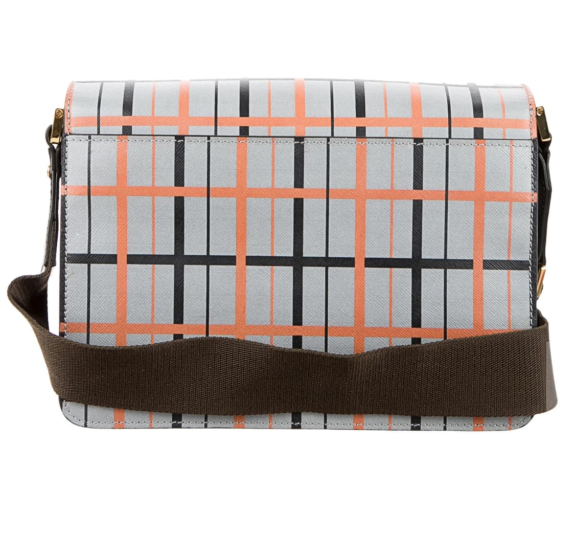마르니Marni 체크 트렁크백 미디엄 사이즈/오렌지블랙 상품이미지2