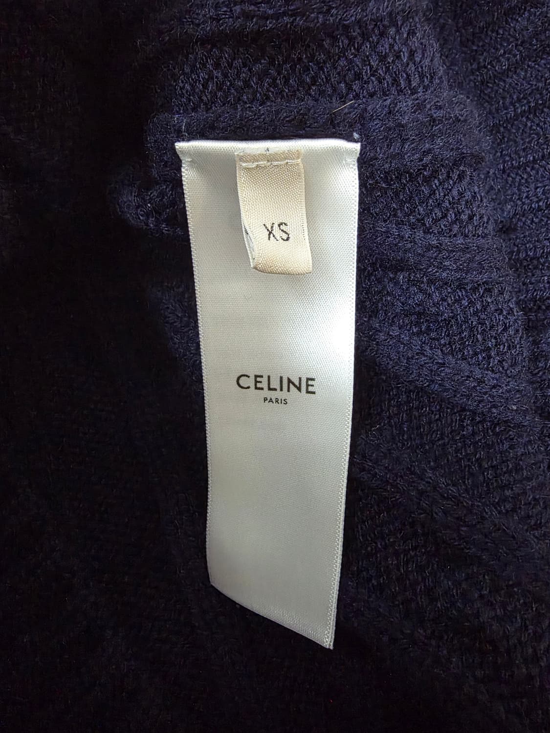 셀린느 캐시미어 네이비 케이블 가디건 xs 여자용!!! 상품이미지5