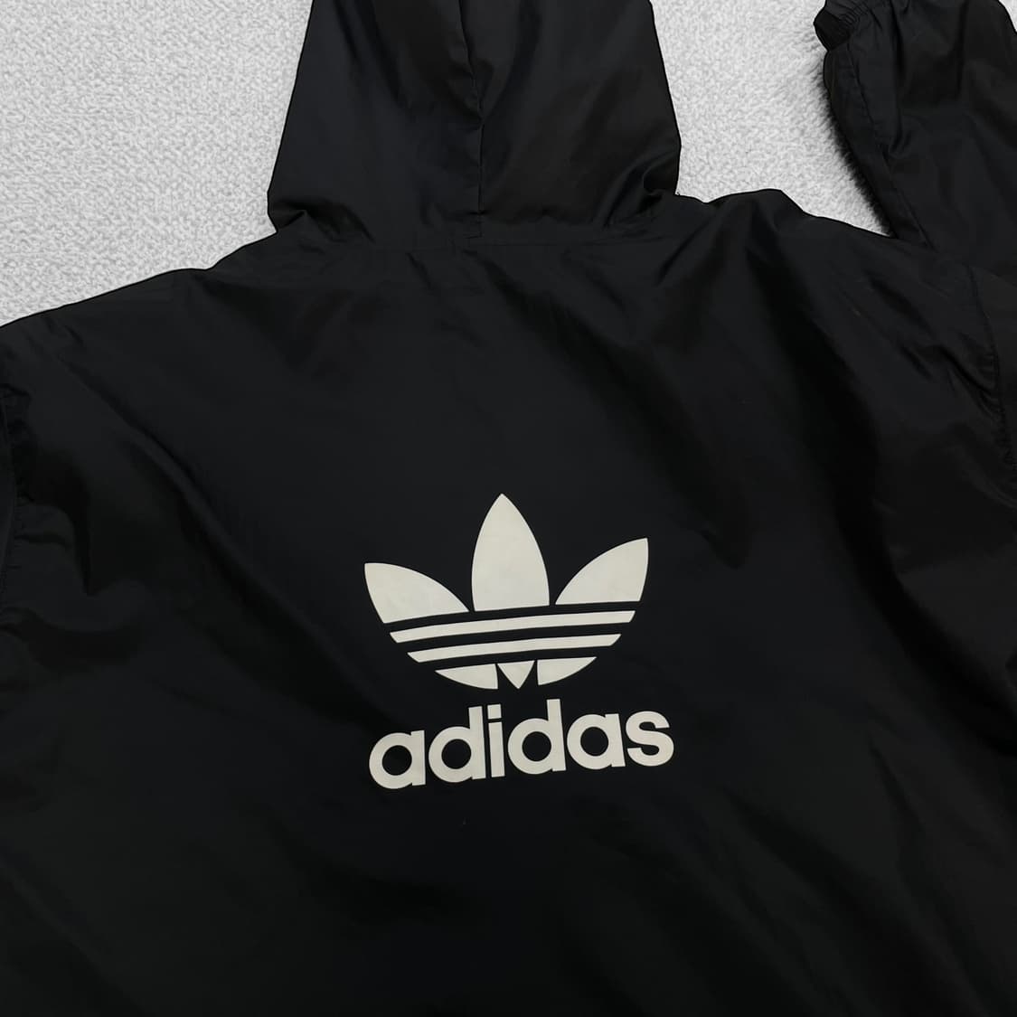 아디다스 빅 트레포일 로고 바람막이 자켓 블랙 상품이미지3