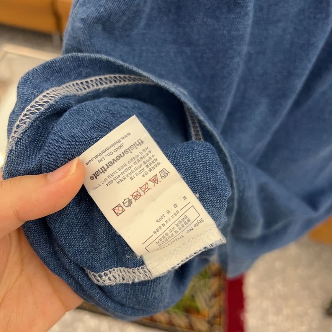 디스이즈네버댓 인디고 포켓 반팔티 95 C05047  상품이미지4