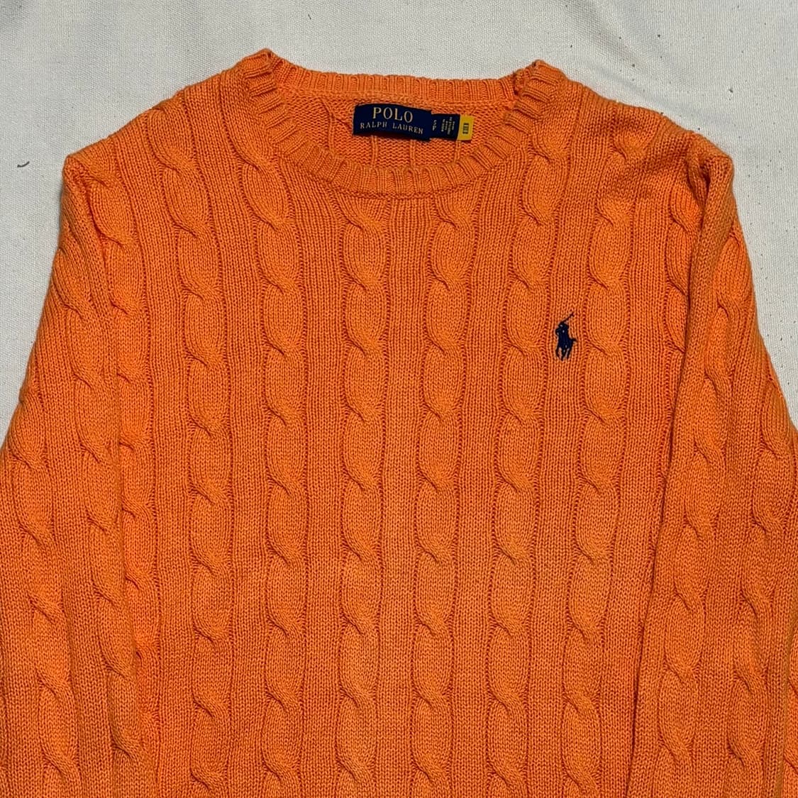 S 폴로랄프로렌 네이비 포니 오렌지 케이블 니트 상품이미지1