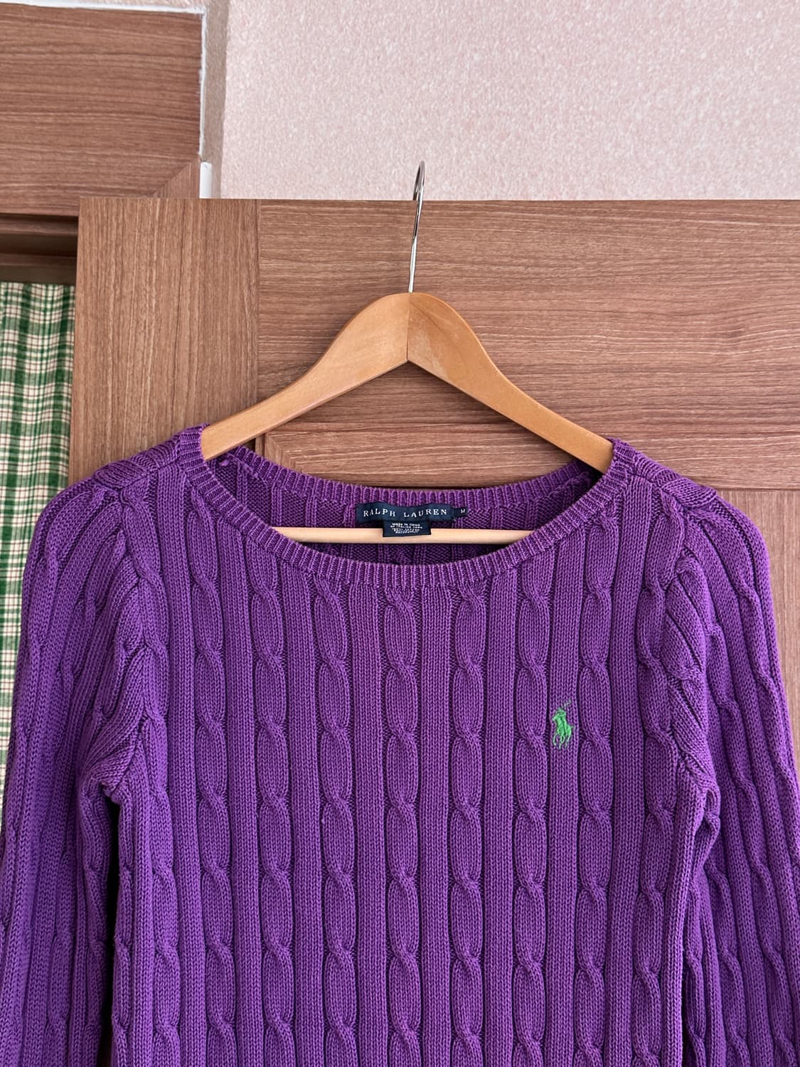 폴로 랄프로렌 여성 꽈배기 니트 M 상품이미지4