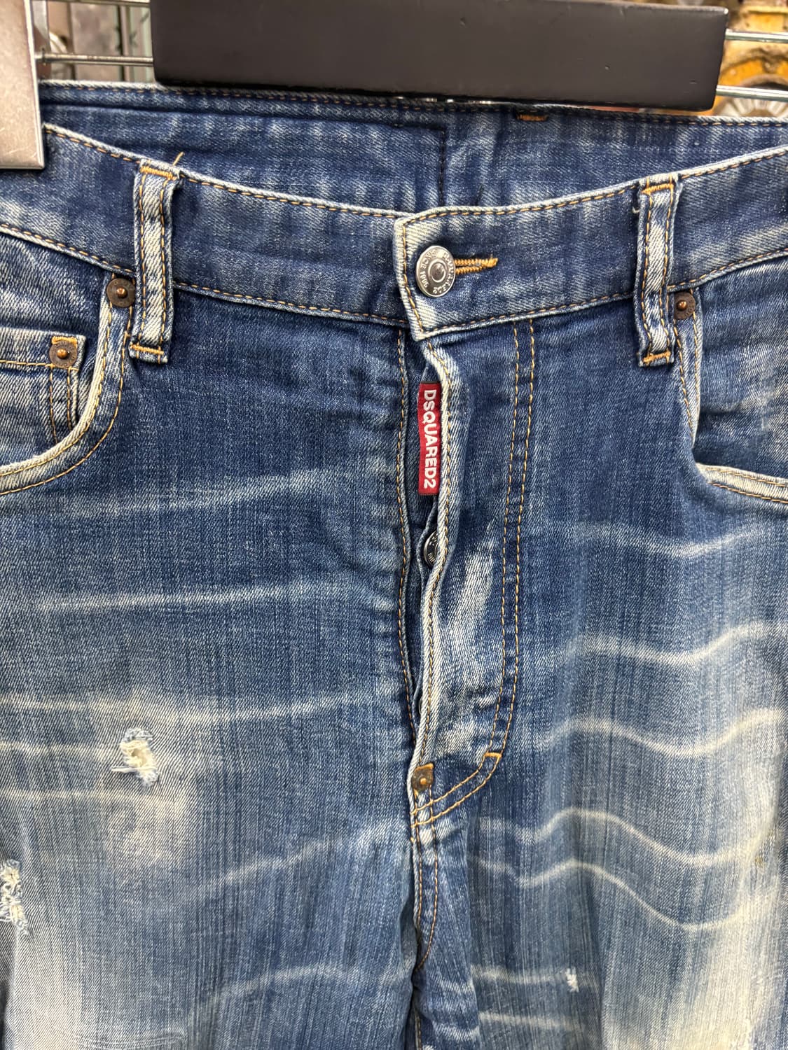 디스퀘어드2(Dsquared2)빈티지한 워싱 페인트 페인팅 청바지 48 상품이미지2